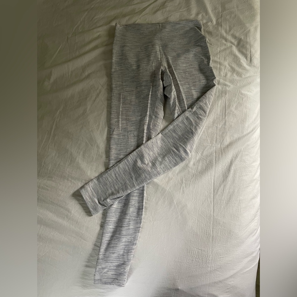 Lululemon Athletica Gray and White Leggings